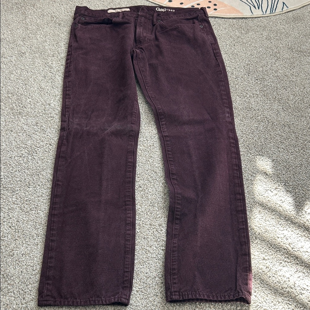 Gap Men’s Slim Jeans - Deep Plum